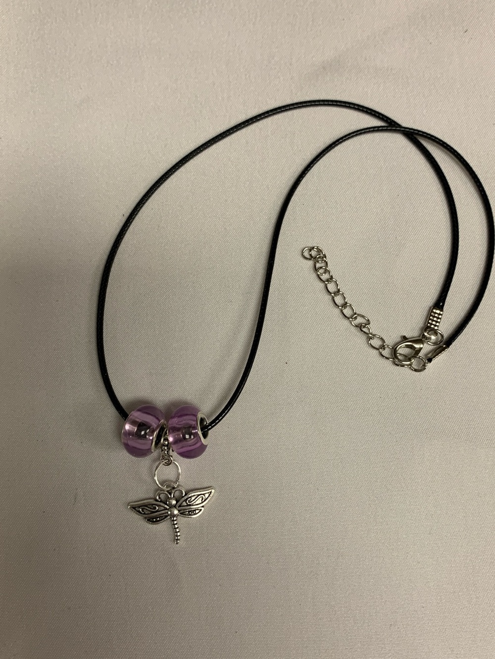 Silver Dragonfly Charm Necklace
